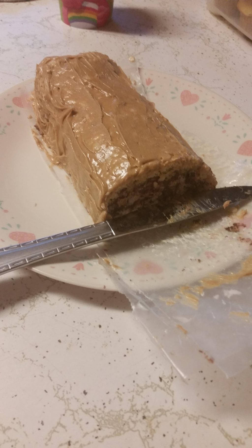 Peanut Butter and Chocolate Rice Krispies Log by KessieLou on DeviantArt