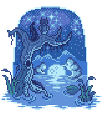 Moonlight swamp by Luigra