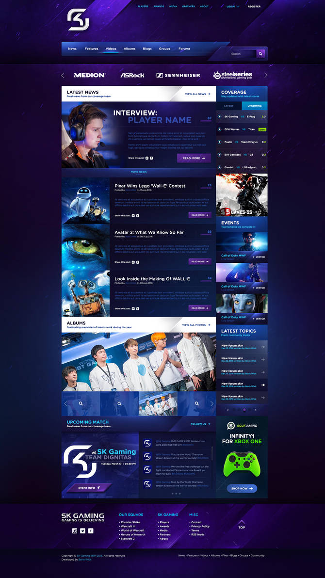 SK Gaming eSport Template by BorisWick