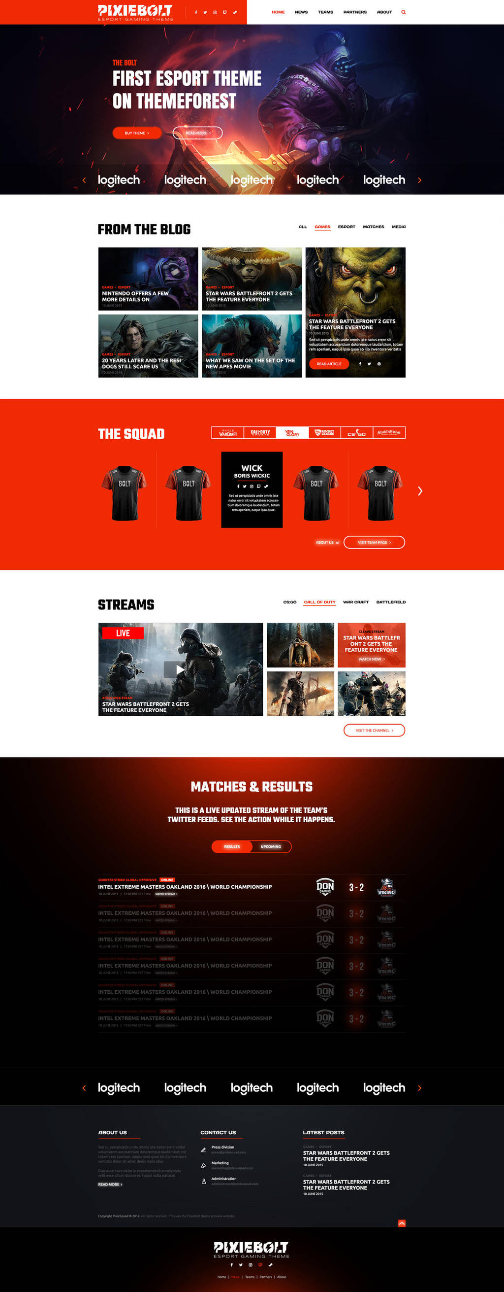 eSports Gaming Theme For Clans and Organizations by BorisWick