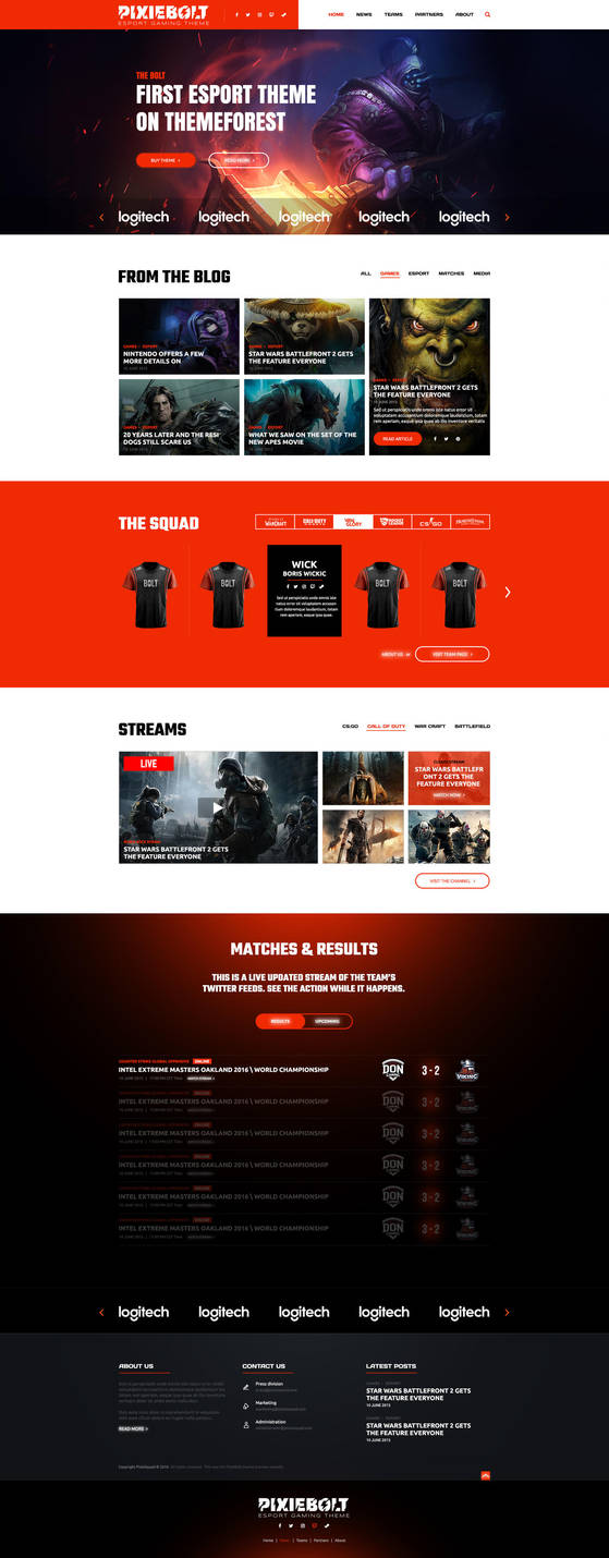 eSports Gaming Theme For Clans and Organizations by BorisWick