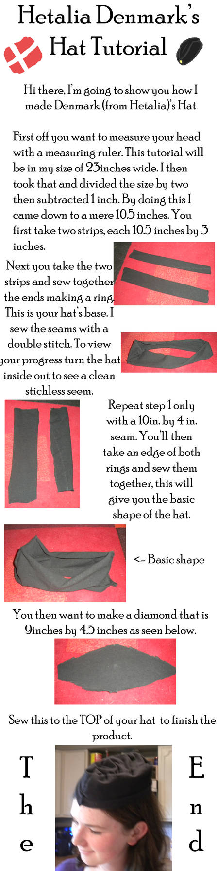 Hetalia Denmark's Hat Tutorial by snickums10