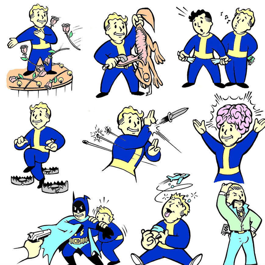 Fallout Vault boys colored by snakeuser74 on DeviantArt