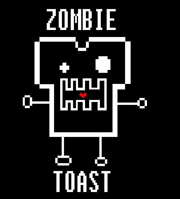 8Bit Zombie Toast v2 by ShesscaMayWiver on DeviantArt
