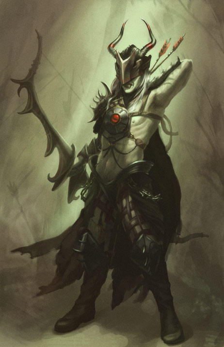 Dark Elf Concept Art by lithriel