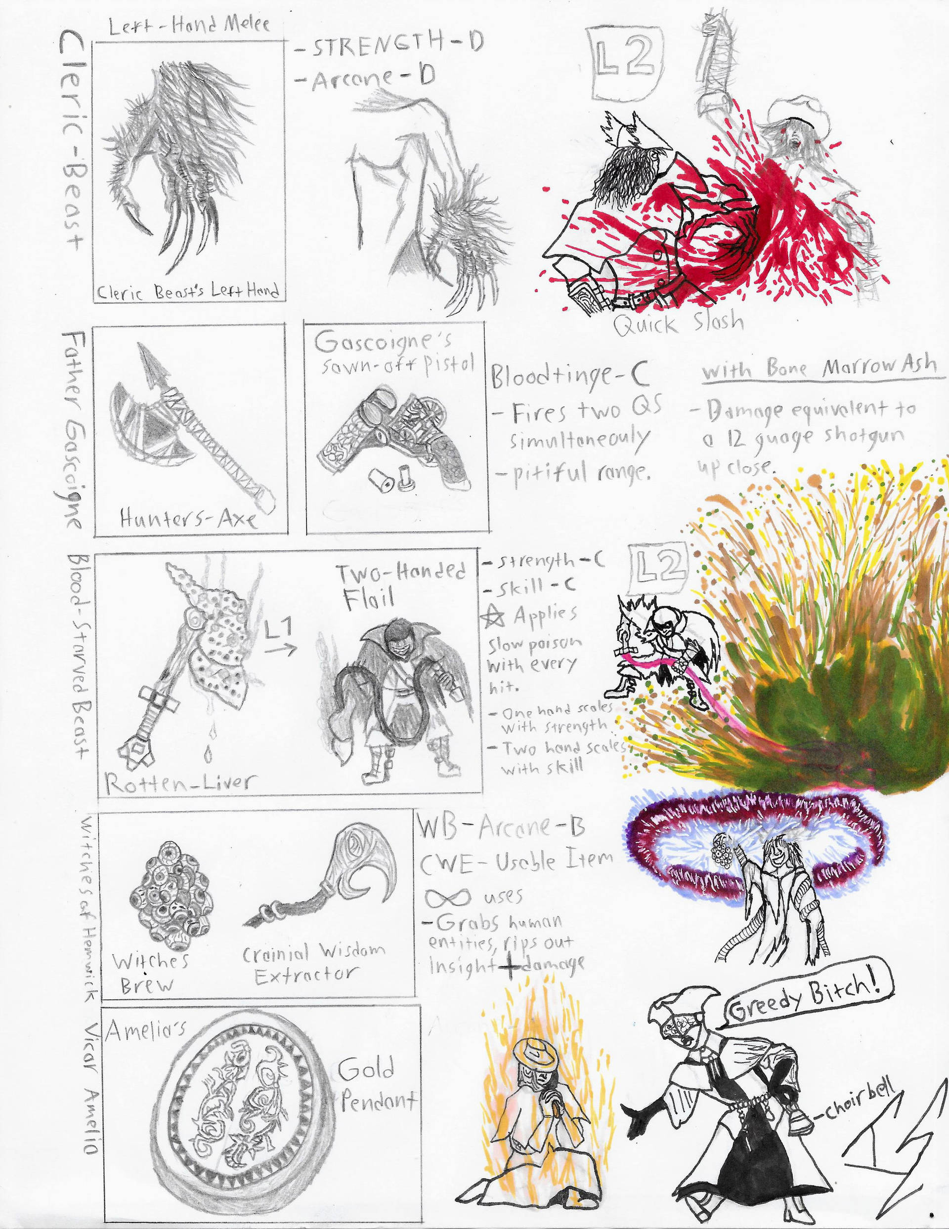 Original Weapon Designs on BloodborneFans DeviantArt