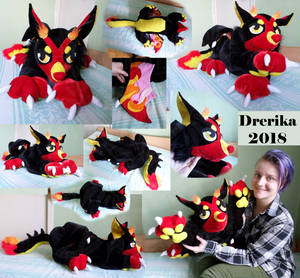 CM: Flames huge plushie by Drerika CM: Flames huge plushie by Drerika