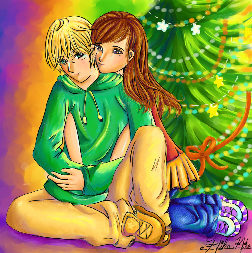 a.christmas.hug by hika-hika
