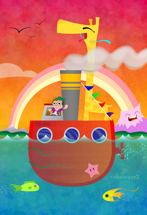 Giraffe Boat by cubecrazy2