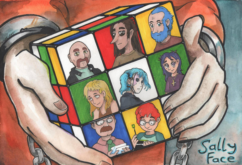 Sally Face puzzle by TiamatART on DeviantArt