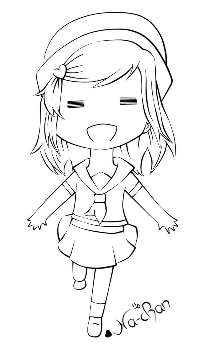 Anime Chibi Lineart By X3na Chan On Deviantart