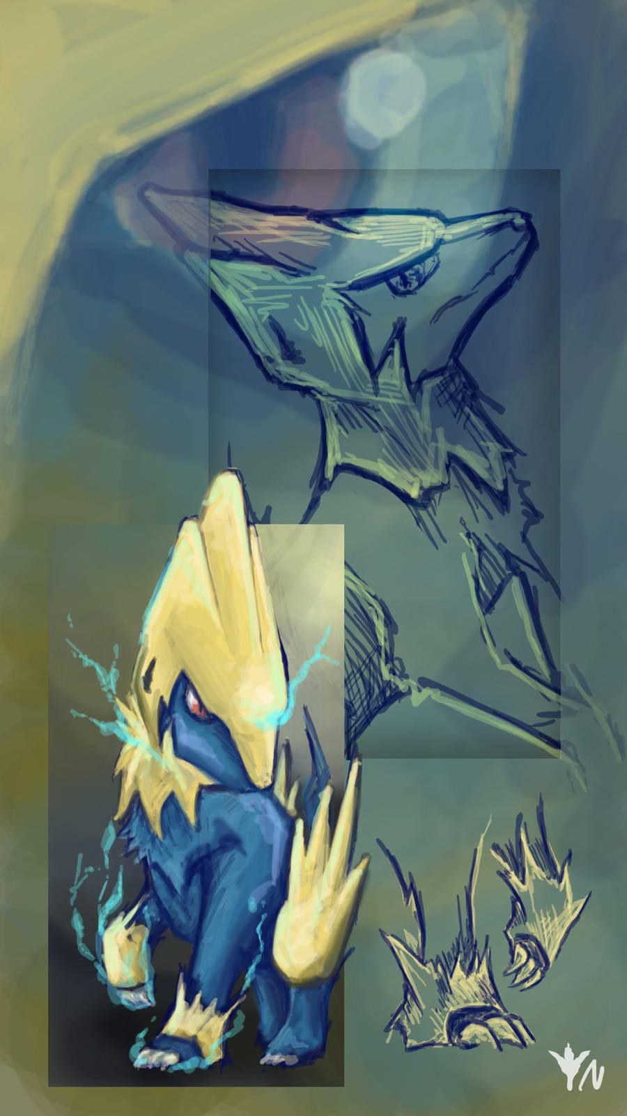 Manectric Study by Noktowl