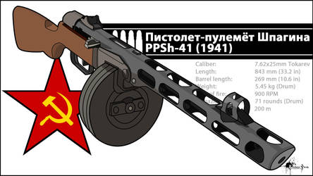 PPSh-41 Vector by 171Scorpia