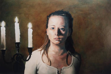 SelfPortrait with ThreeCandles by AnnaGilhespy