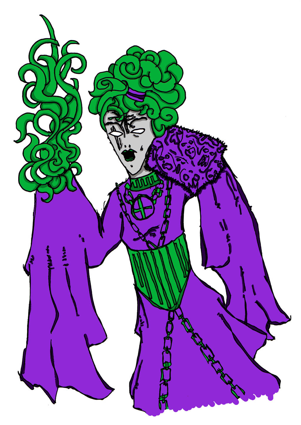 Purple Of Green Priestess Yolanda Ziggurat by ThaumielNerub