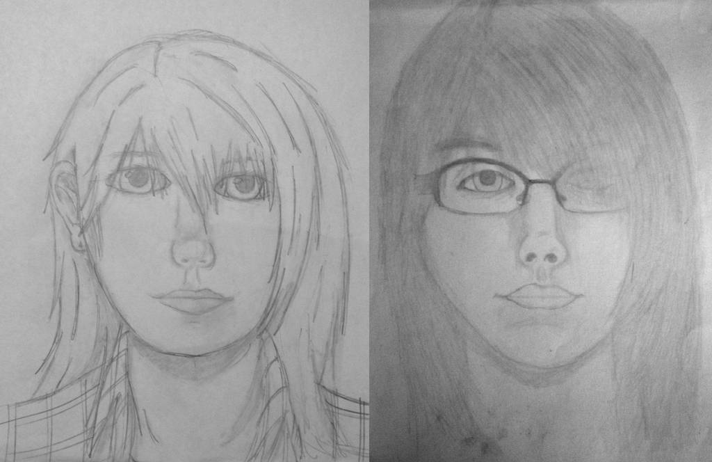Self Portrait Before and After by SlayersStronghold