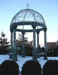 Pretty Gazebo in the Snow by FantasyStock