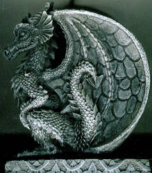 European Dragon Profile Relief by FantasyStock
