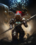 Dragonslayer Ornstein and Executioner Smough by PedroCampello