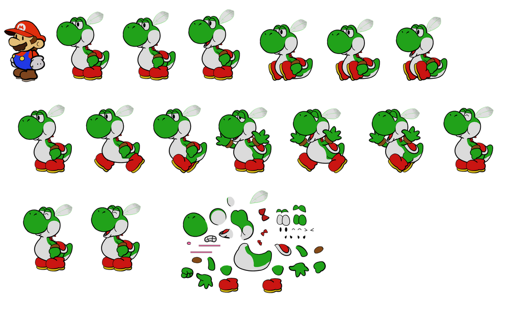 Yoshi Chief (Paper Mario 64) by DerekminyA on DeviantArt