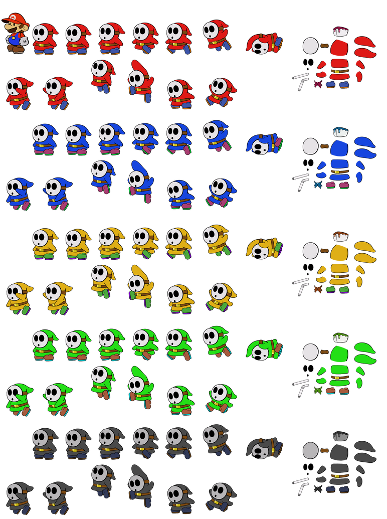 Shy Guys (Paper Mario) by DerekminyA on DeviantArt