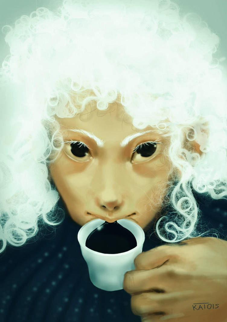 Black coffee with the white witch by Katois Black coffee with the white witch by Katois