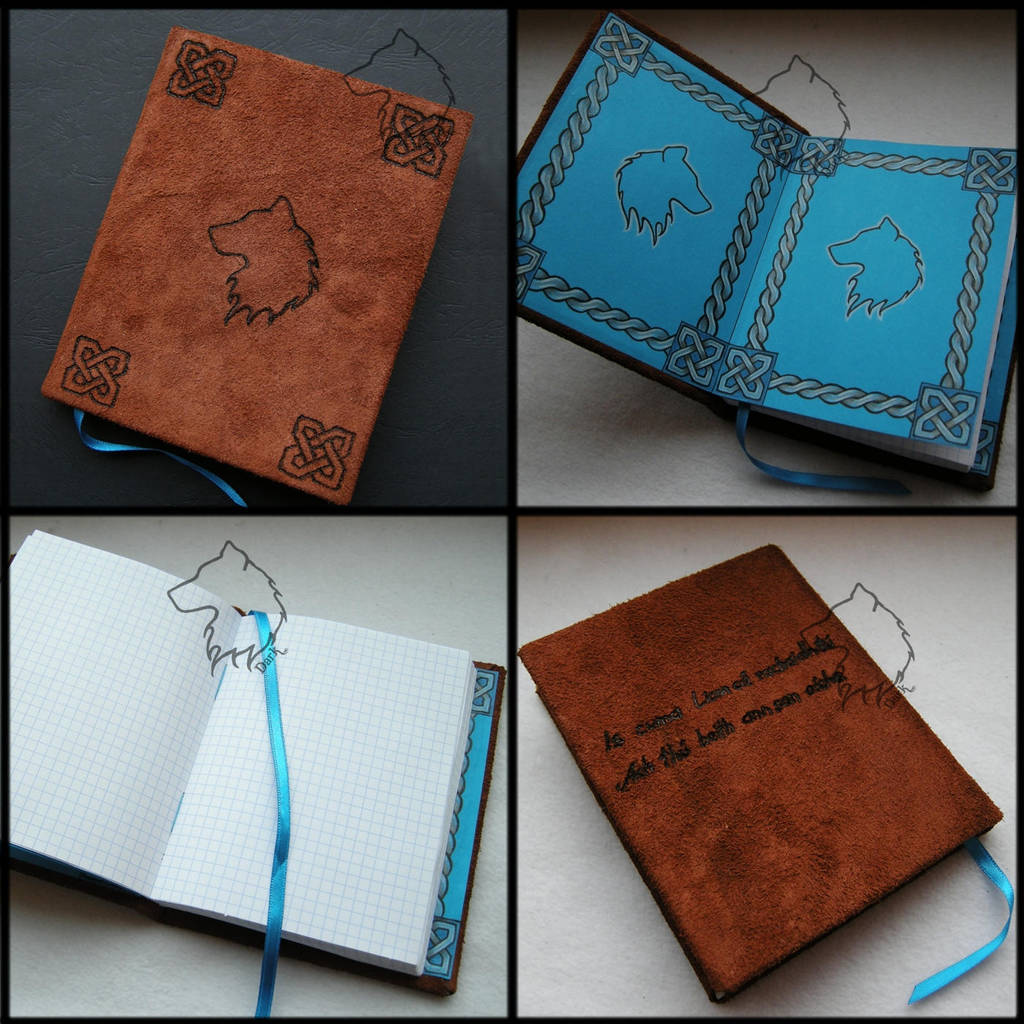Wolfbook - handmade notebook by Dark-Lioncourt