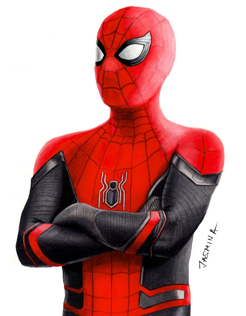82 Tutorial How To Draw Spider Man Far From Home Suit Easy