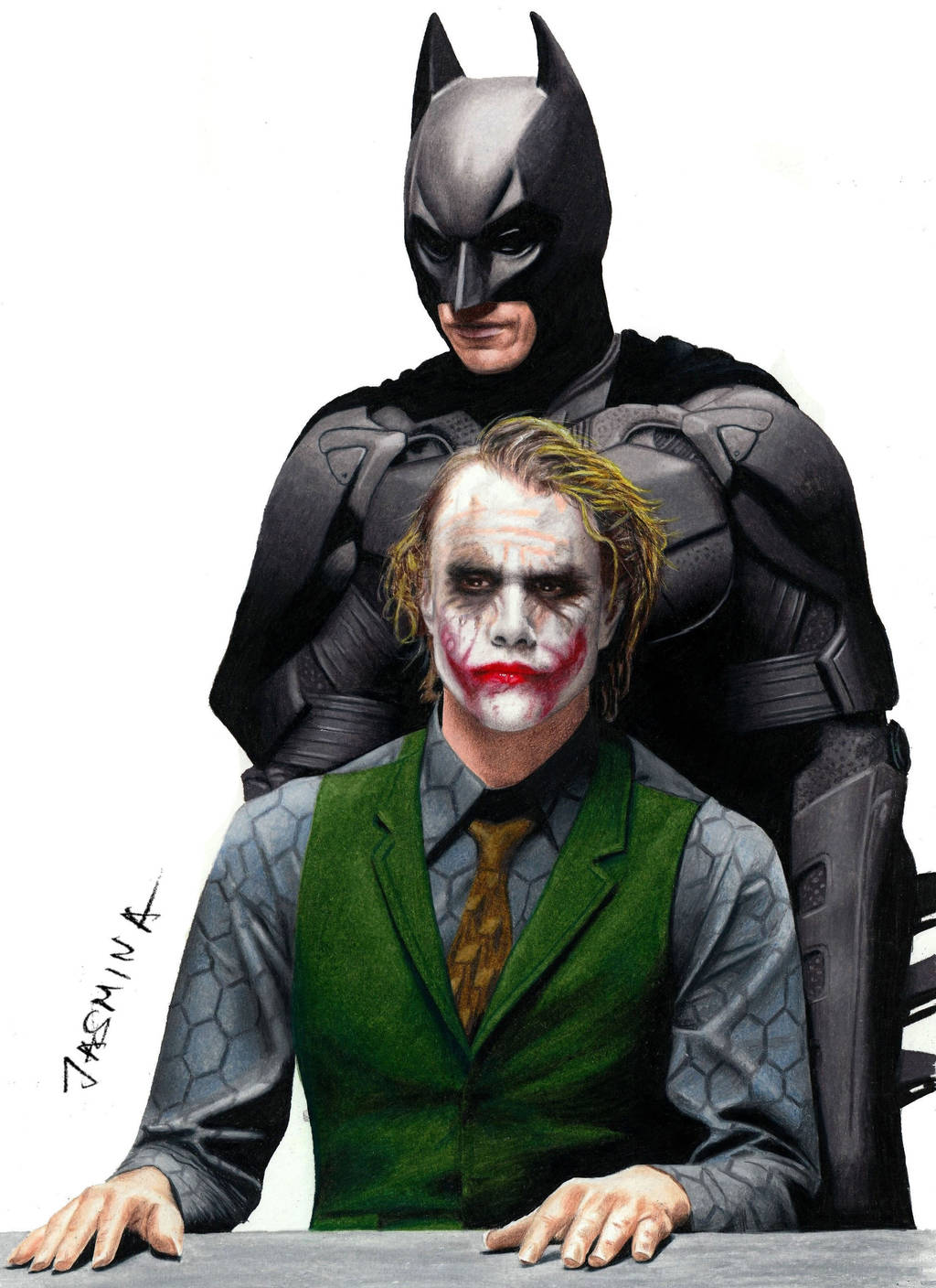 Colored pencil drawing Batman and the Joker by JasminaSusak on DeviantArt