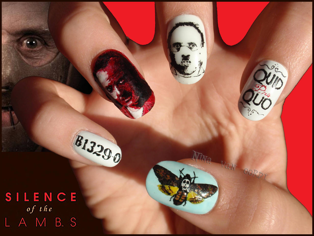 8. "The Silence of the Lambs" Nail Art - wide 4