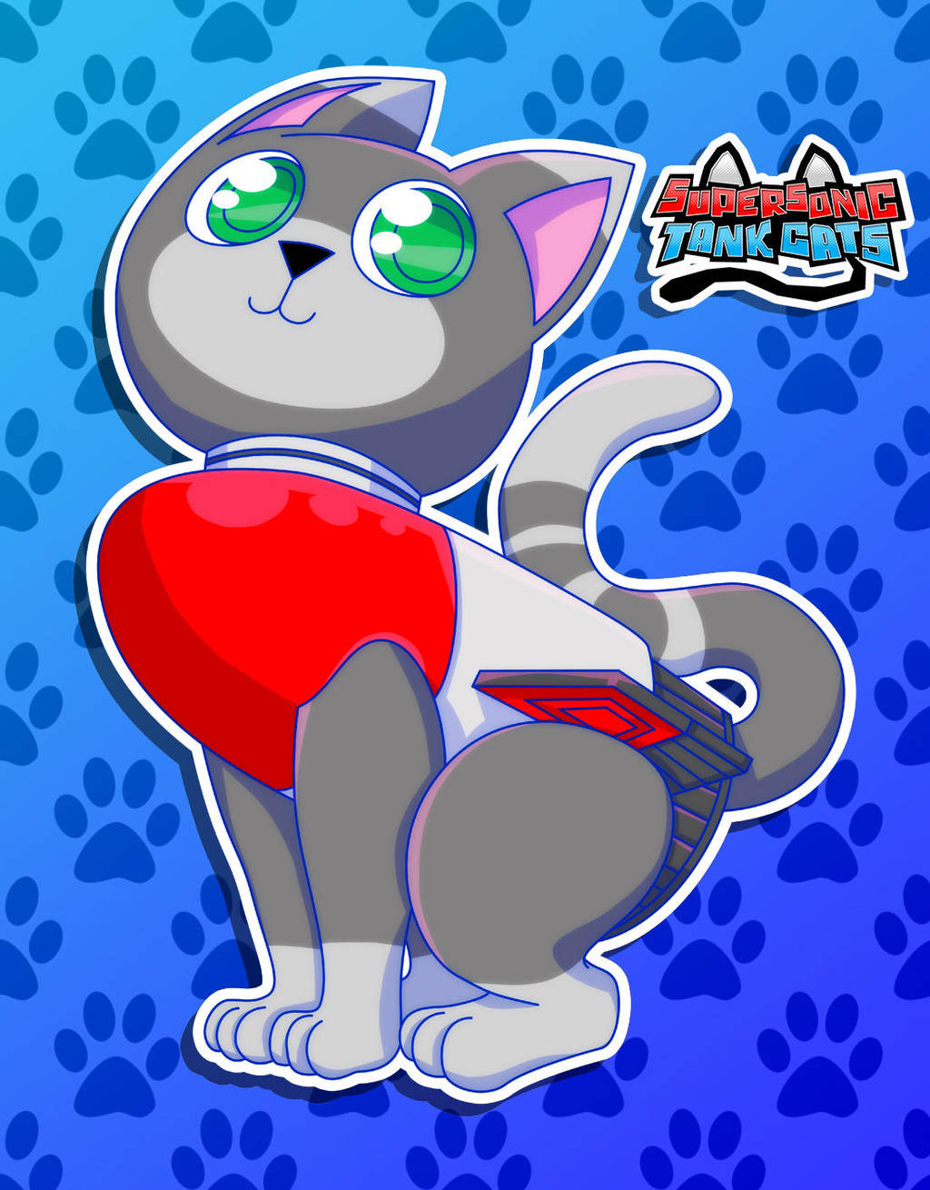Supersonic Tank Cats: Rokkit portrait by molegato
