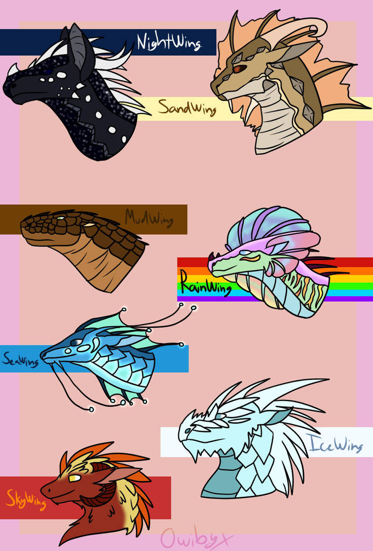 Pyrrhia's tribes Redesigns | Wings Of Fire by Owibyx on DeviantArt
