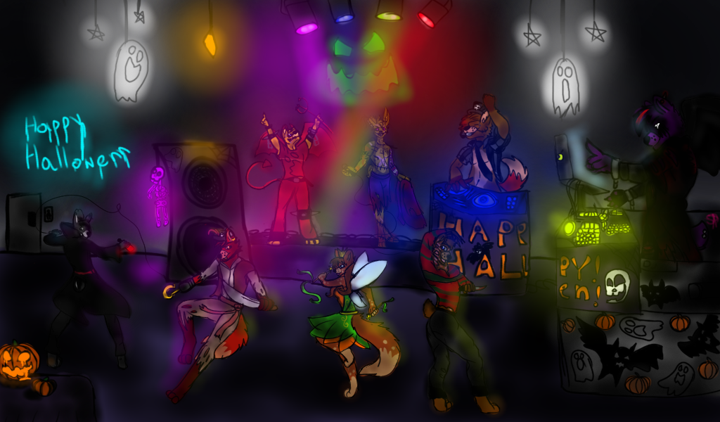 Halloween party! -contest entry- by Springgow0322 Halloween party! -contest entry- by Springgow0322