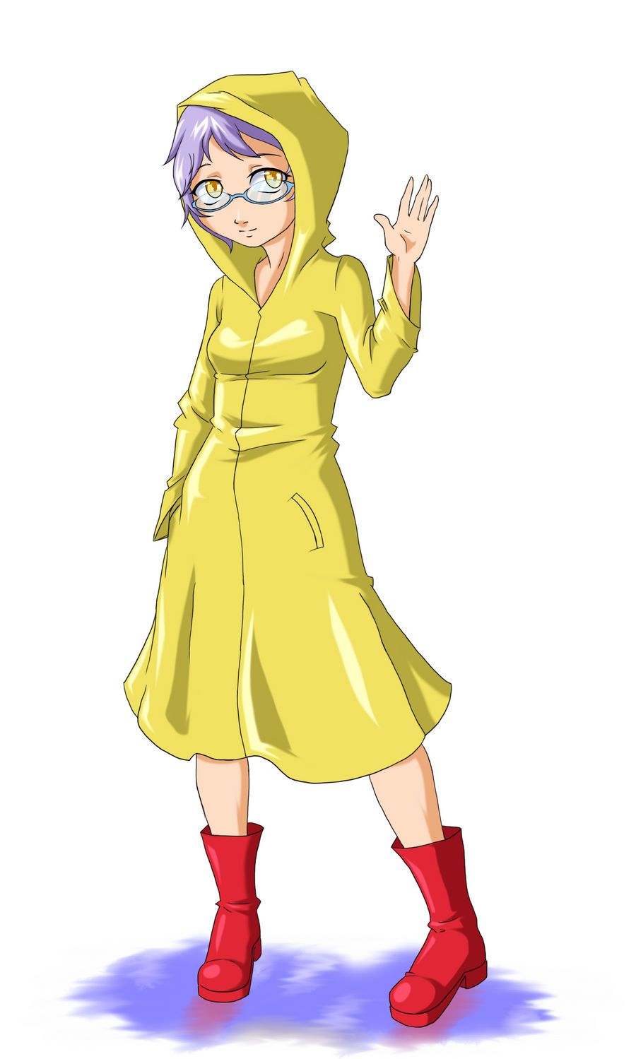 Commission Nameless Raincoat Girl By Rocatart On Deviantart