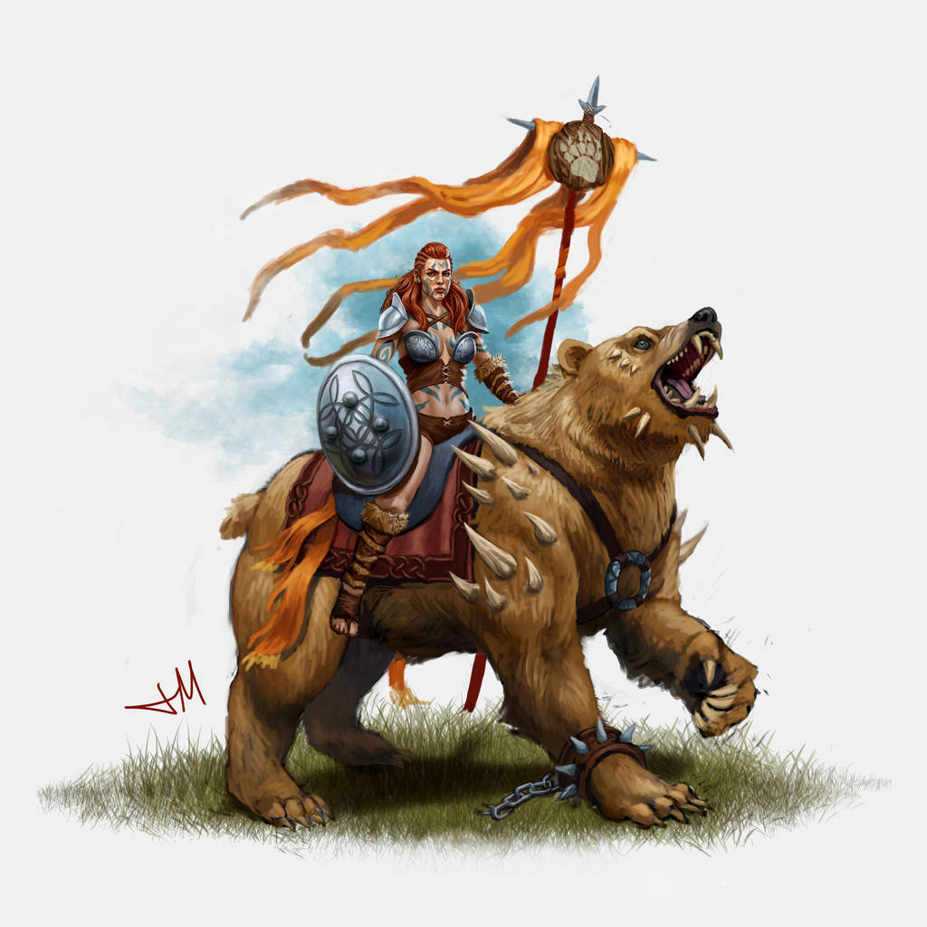 [PATHFINDER] Brynhildr and Ulfrir by Smokedancer on DeviantArt