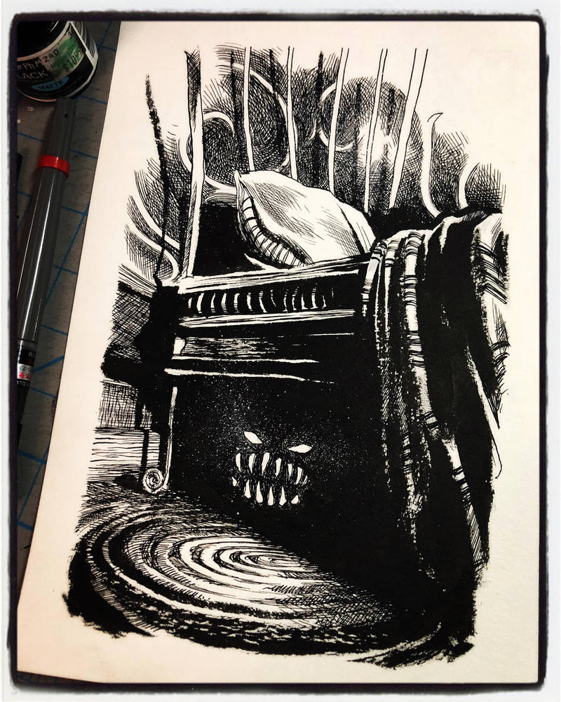 Inktober 2018 Day II - One Hiding Under Your Bed by B3NN3TT