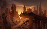 Abandoned City, Matte Painting by MarcoBucci