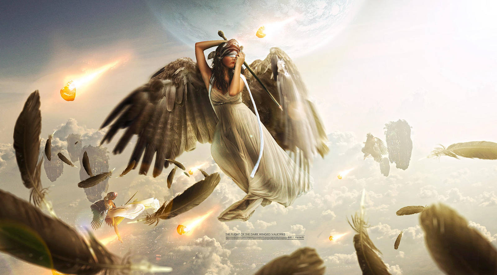 The Flight of the Dark Winged Valkyries by Vanleith