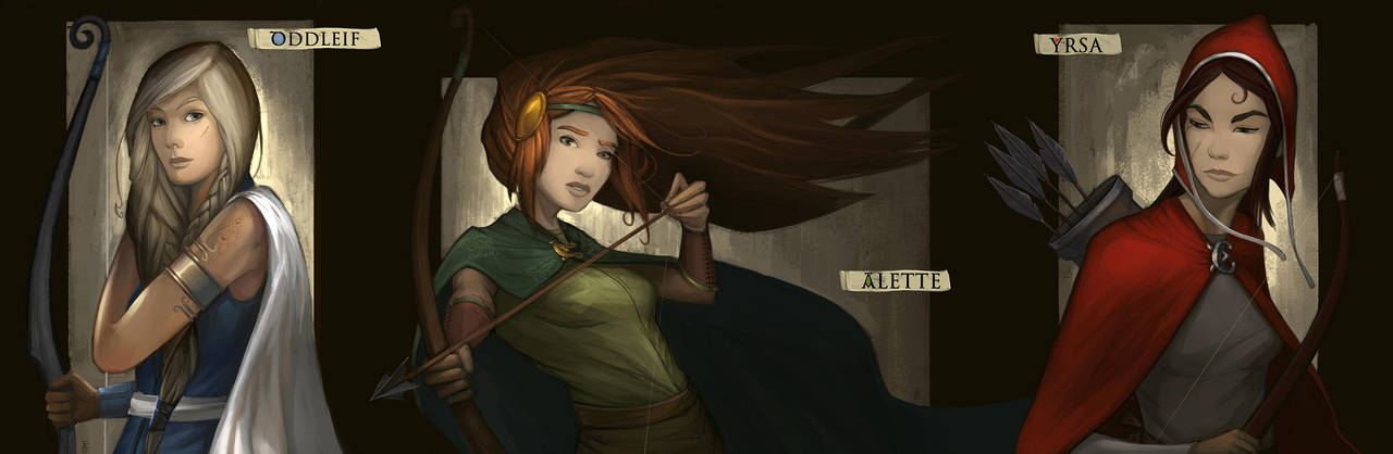 Oddleif, Alette and Yrsa by LeKsoTiger