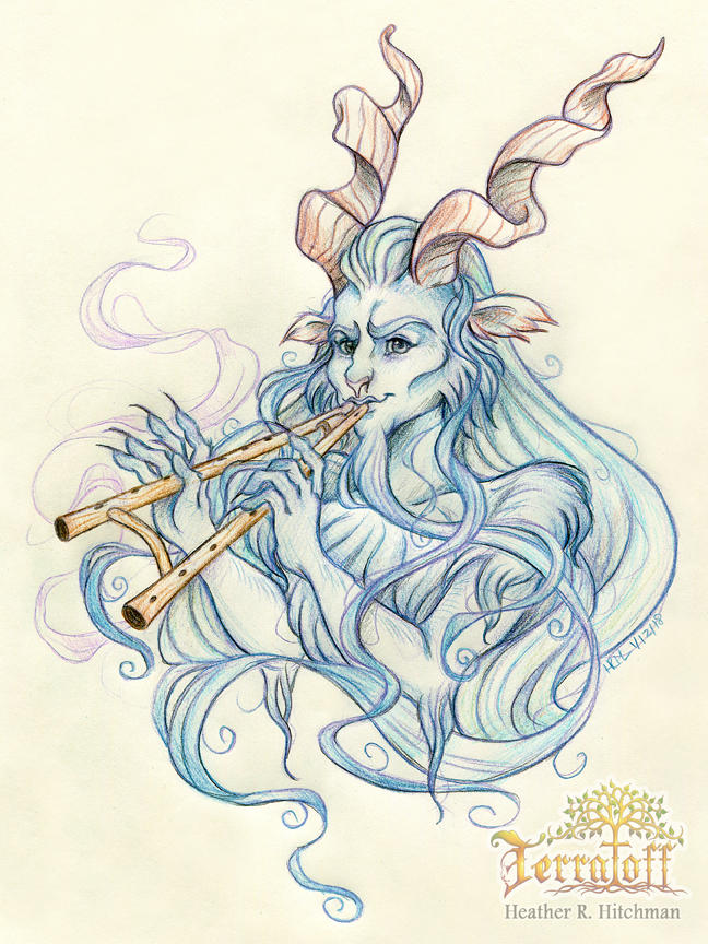 MarchOfTheFauns #1 Blue Hair by HeatherHitchman