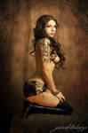 Kassandra: ornamental pinup, inspired by Royo by gestiefeltekatze