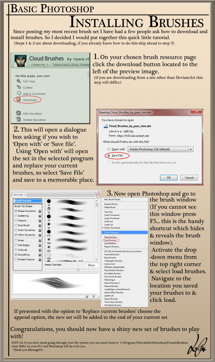 Basics- Installing Brushes by para-vine