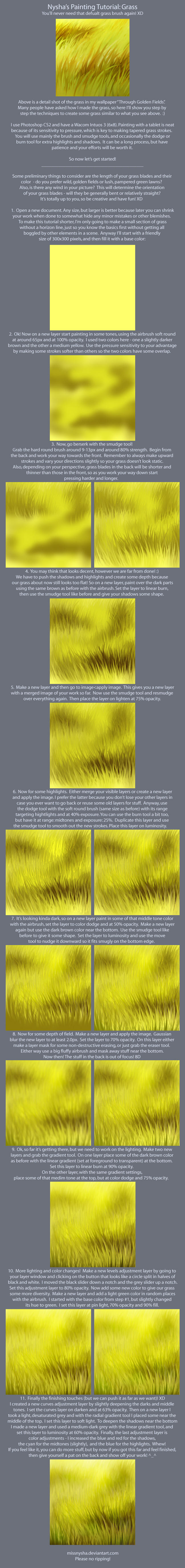 Painting Tutorial: Grass by MissNysha