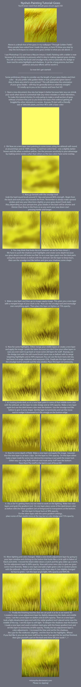 Painting Tutorial: Grass by MissNysha