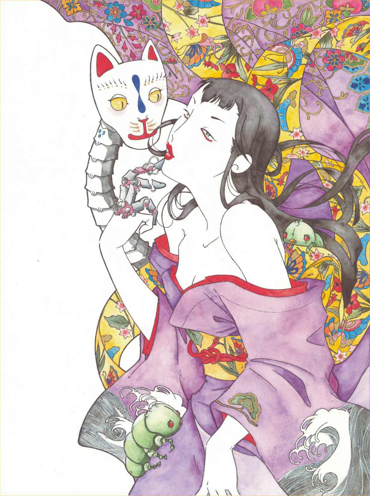 Alicia and Kitsune by fio