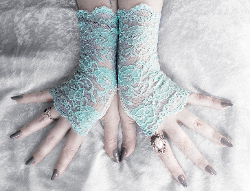 Tifara Lace Fingerless Gloves by ZenAndCoffee
