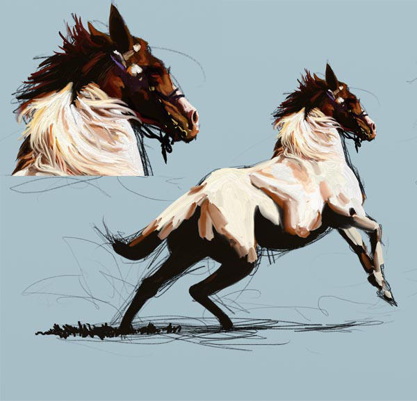 horse WIP by BASSETSKETCH