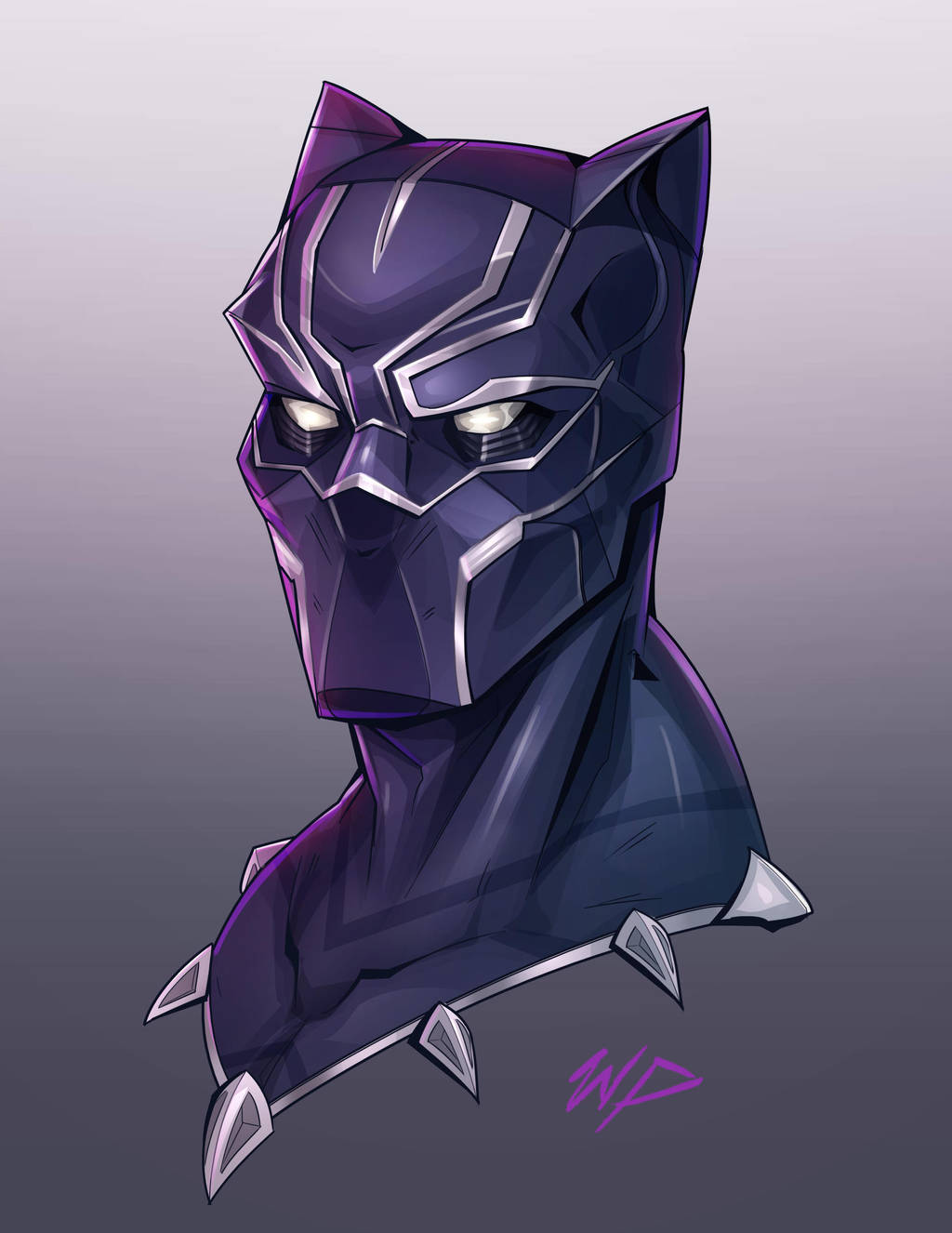 Black Panther Headshot by Puekkers