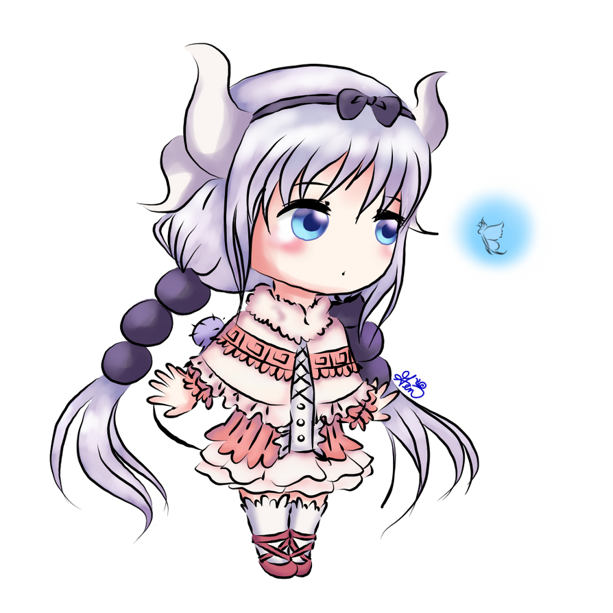 Kanna Maid Dragon Chibi By Genny Snail On Deviantart