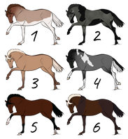 Point Horse Adopts - 6/6 OPEN by AlyssaChantre